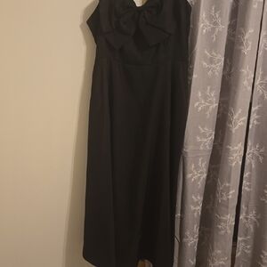 a new day Black Midi Dress with Front Bow